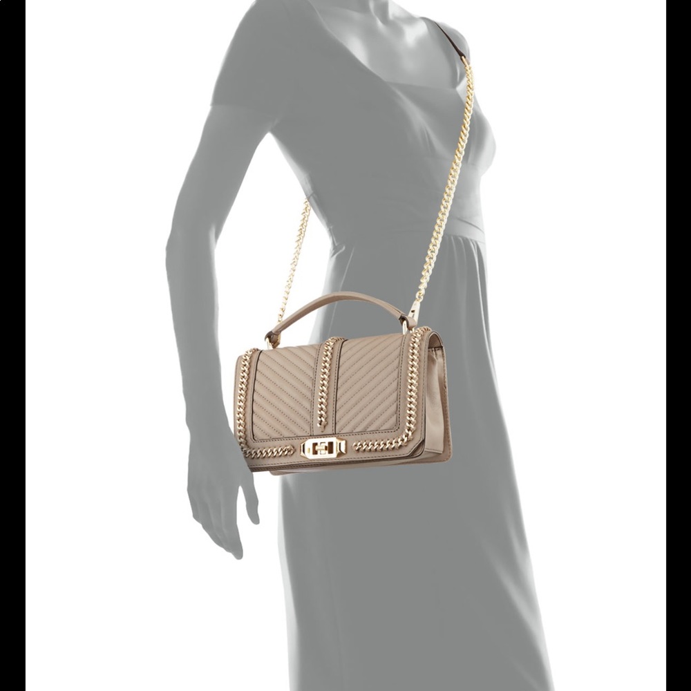Rebecca Minkoff Love Chain Crossbody - Dark Cherry - Picture 5 of 6